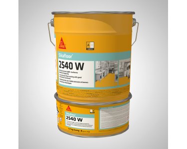 Sikafloor-2540 W, 2K , emissionsarme, wasserverdünnbare Bodenbeschichtung, Komponente A+B = 18 kg, Farbton kieselgrau
