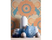 AS 395302 Tapeten A.S Creation Farbe Beige Türkis Orange Gelb Blau Retro Chic Vliestapete
