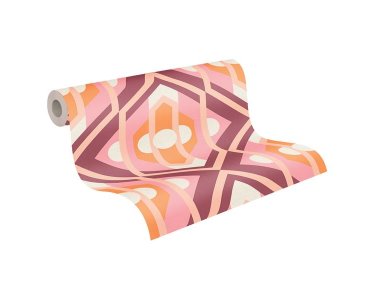 AS 395311 Tapeten A.S Creation Farbe Orange Rosa Weiß Lila Creme Retro Chic Vliestapete