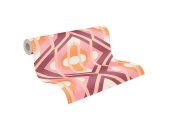 AS 395311 Tapeten A.S Creation Farbe Orange Rosa Weiß Lila Creme Retro Chic Vliestapete