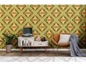 AS 395312 Tapeten A.S Creation Farbe Grün Gelb Orange   Retro Chic Vliestapete