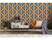AS 395314 Tapeten A.S Creation Farbe Blau Gelb Rot Creme  Retro Chic Vliestapete