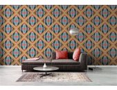 AS 395314 Tapeten A.S Creation Farbe Blau Gelb Rot Creme  Retro Chic Vliestapete