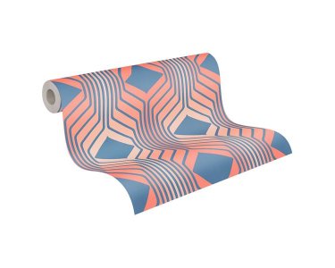 AS 395322 Tapeten A.S Creation Farbe Blau Rot Rosa   Retro Chic Vliestapete