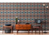 AS 395322 Tapeten A.S Creation Farbe Blau Rot Rosa   Retro Chic Vliestapete