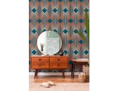 AS 395322 Tapeten A.S Creation Farbe Blau Rot Rosa   Retro Chic Vliestapete