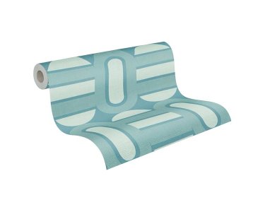 AS 395364 Tapeten A.S Creation Farbe Türkis Blau Hellblau   Retro Chic Vliestapete