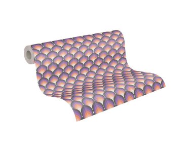 AS 395382 Tapeten A.S Creation Farbe Orange Schwarz Lila Creme  Retro Chic Vliestapete