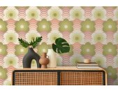 AS 395391 Tapeten A.S Creation Farbe Rosa Grün Creme   Retro Chic Vliestapete