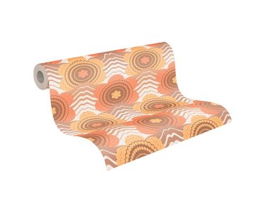 AS 395393 Tapeten A.S Creation Farbe Braun Orange Gelb Creme  Retro Chic Vliestapete