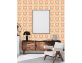 AS 395394 Tapeten A.S Creation Farbe Orange Gelb Grün Creme  Retro Chic Vliestapete