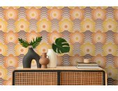 AS 395395 Tapeten A.S Creation Farbe Beige Braun Orange Gelb  Retro Chic Vliestapete