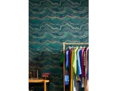 AS 396593 Tapeten A.S Creation Farbe Grün Petrol Gold   Stories of Life Satintapete