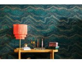 AS 396593 Tapeten A.S Creation Farbe Grün Petrol Gold   Stories of Life Satintapete