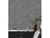 AS 396701 Tapeten A.S Creation Farbe Braun Blau Gold   Stories of Life Satintapete