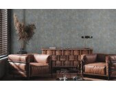 AS 396701 Tapeten A.S Creation Farbe Braun Blau Gold   Stories of Life Satintapete