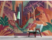 AS Digital Wandbilder Farbe Rot  Lila  Orange  Grün  Walls by patel 4 rhea