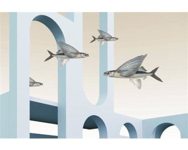 AS Digital Wandbilder Farbe Hellblau Blau Beige Grau  Walls by patel 4 styx
