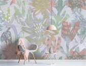 AS Digital Wandbilder Farbe Grau Grün Blau Rosa  Walls by patel 4 sophia