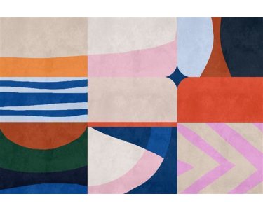 AS Digital Wandbilder Farbe Bunt Rot Grau Blau  Walls by patel 4 mañana