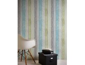 AS 855077 Tapeten A.S Creation Farbe Blau Grün Weiß  Elements II Vinyltapete