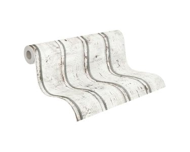 AS 953701 Tapeten A.S Creation Farbe Weiß Creme Grau  Elements II Vinyltapete