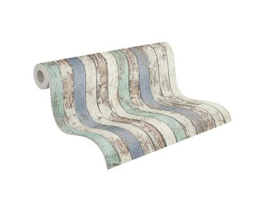 AS 959141 Tapeten A.S Creation Farbe Blau Braun Weiß  Elements II Vinyltapete