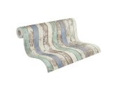 AS 959141 Tapeten A.S Creation Farbe Blau Braun Weiß  Elements II Vinyltapete