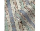 AS 959141 Tapeten A.S Creation Farbe Blau Braun Weiß  Elements II Vinyltapete