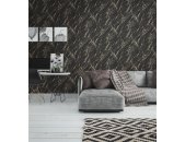 AS 393362 Tapeten A.S Creation Farbe Schwarz Gold Metallic  Elements II Profiltapete