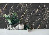 AS 393362 Tapeten A.S Creation Farbe Schwarz Gold Metallic  Elements II Profiltapete