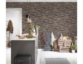 AS 914217 Tapeten A.S Creation Farbe Braun Beige Blau Gelb Elements II Vinyltapete