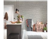 AS 707116 Tapeten A.S Creation Farbe Grau Weiß   Elements II Vinyltapete