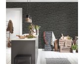 AS 707123 Tapeten A.S Creation Farbe Schwarz Grau   Elements II Vinyltapete