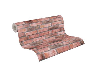 AS 388121 Tapeten A.S Creation Farbe Rot Grau   Elements II Satintapete