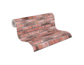 AS 388121 Tapeten A.S Creation Farbe Rot Grau   Elements II Satintapete