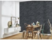 AS 942833 Tapeten A.S Creation Farbe Schwarz Grau   Elements II Vinyltapete