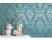 AS 397654 Tapeten A.S Creation Farbe Blau Türkis    Pure Elegance Profiltapete