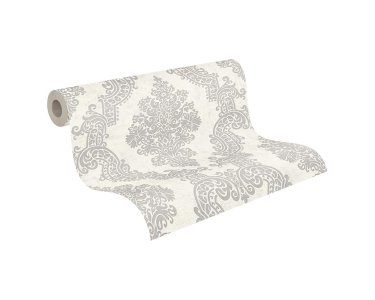 AS 397655 Tapeten A.S Creation Farbe Weiß Grau    Pure Elegance Profiltapete