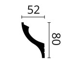 NMC IL13 Wallstyl  Zierprofile Deckenleisten / Lichtleisten  indirekte Beleuchtung 80 mm x 52 mm
