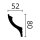 NMC IL13 Wallstyl  Zierprofile Deckenleisten / Lichtleisten  indirekte Beleuchtung 80 mm x 52 mm