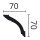 NMC WT15  WALLSTYL  Deckenleisten  70 x70 mm