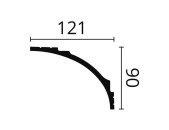 NMC IL18 Wallstyl Deckenleisten / Lichtleisten  indirekte Beleuchtung  90 mm x 121 mm