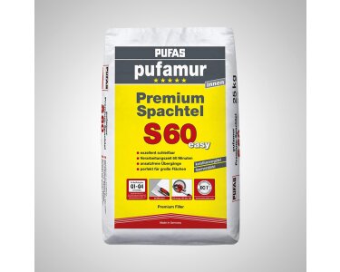 Pufas Pufamur Premium-Spachtel S60 easy 32x25 kg = 800 kg = 1 Palette
