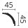NMC WT16 WALLSTYL  Deckenleiste  45 x 45 mm