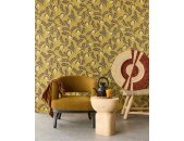 340212 Tapeten Eijffinger Farbe gelb, ocker, braun, taupe SOLANGE Vliestapete