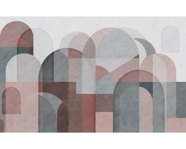 P268-VD4 Tapeten Komar Pure 2 Archway Farbe Grau,Rosa Vlies Fototapete