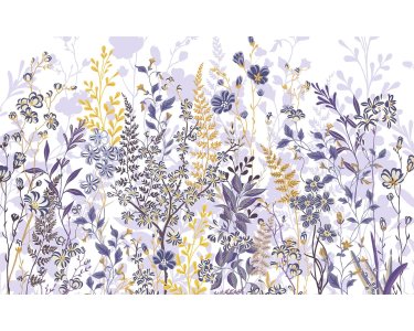 P276-VD4 Tapeten Komar Pure 2 Bloomique Farbe Lila Vlies Fototapete