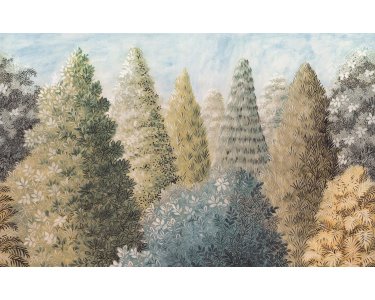 P278-VD4 Tapeten Komar Pure 2 Painted Woods Farbe Grün Vlies Fototapete