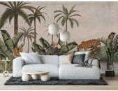 P279-VD4 Tapeten Komar Pure 2 Tiger Jungle Farbe Grün Vlies Fototapete